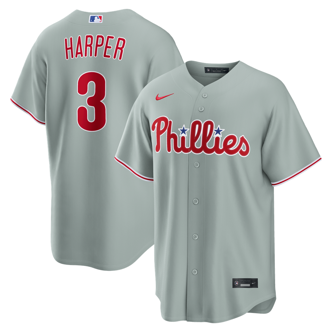 Bryce Harper Philadelphia Phillies Nike Road Replica Jersey - Gray