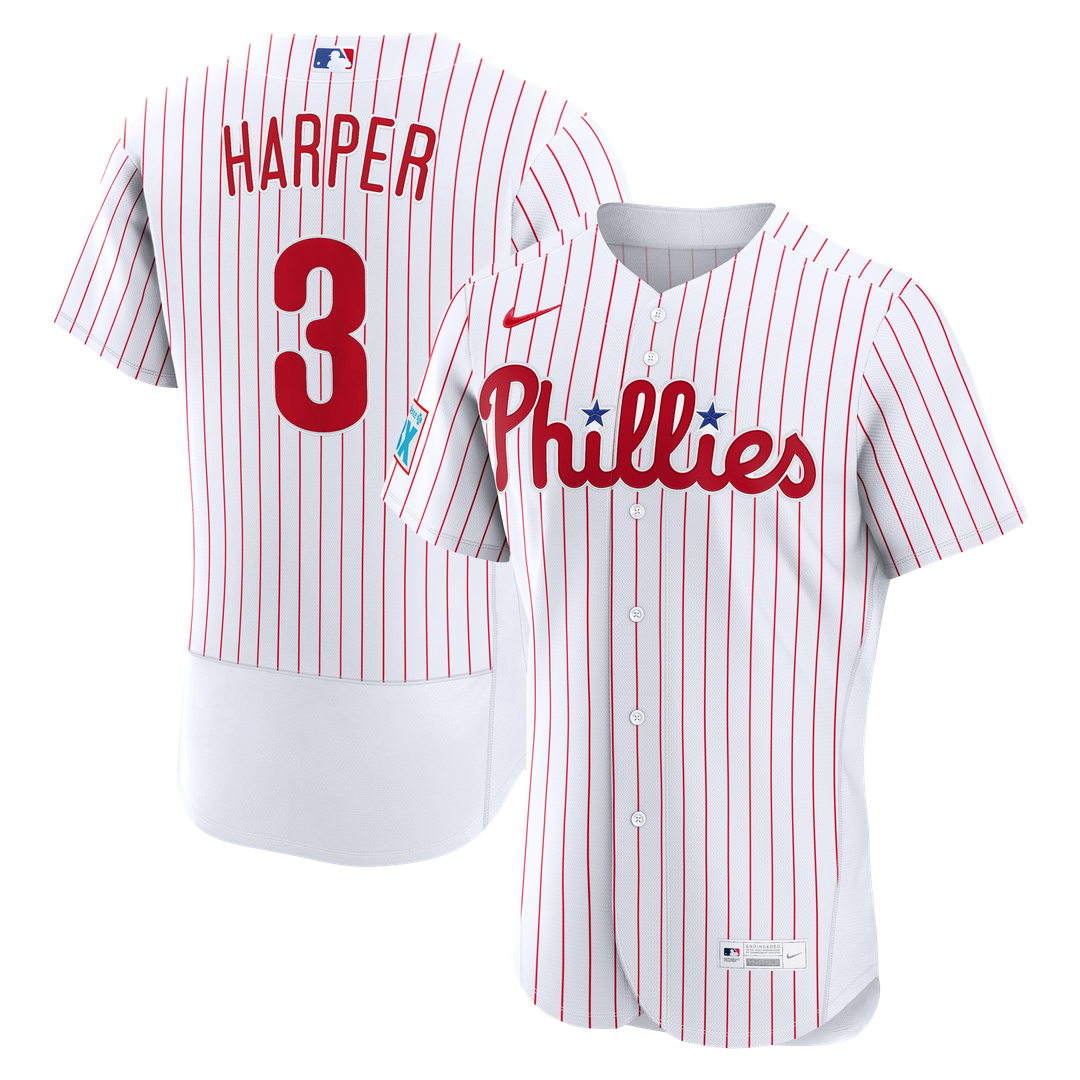 Bryce Harper Philadelphia Phillies Nike Alternate Authentic Sponsor Patch Jersey - Light Blue