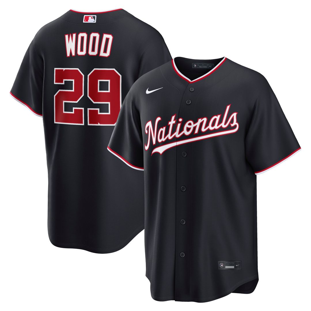James Wood Washington Nationals Nike Road Replica Jersey - Gray