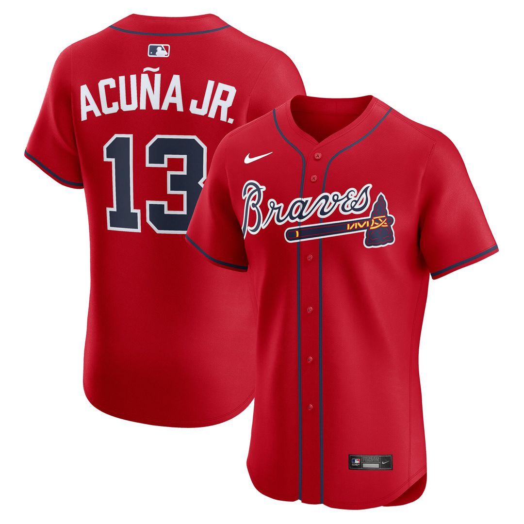 Ronald Acuña Jr. Atlanta Braves Nike Alternate Elite Jersey - Navy