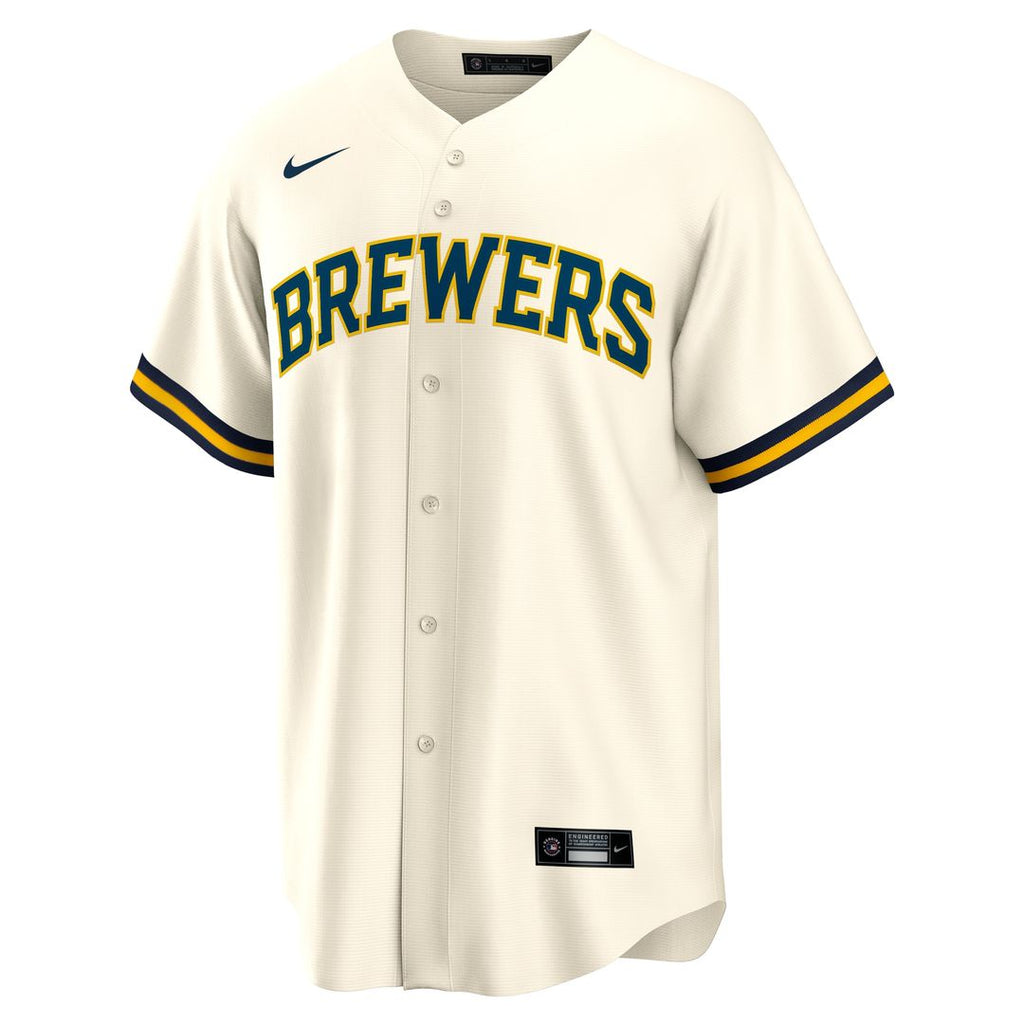 Blake Perkins Milwaukee Brewers Nike Home Replica Jersey - Cream