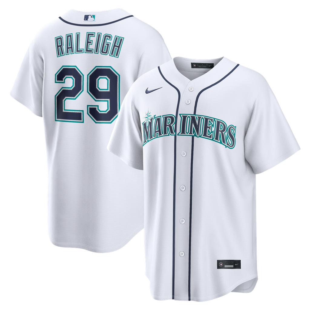 Cal Raleigh Seattle Mariners Nike Home Replica Jersey - White