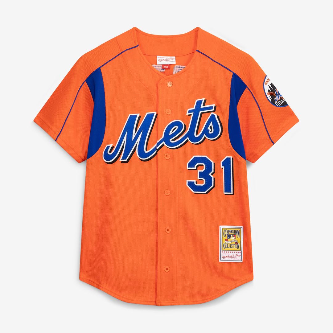 Mike Piazza New York Mets Mitchell & Ness Cooperstown Collection Mesh Batting Practice Button-Up Jersey - Royal