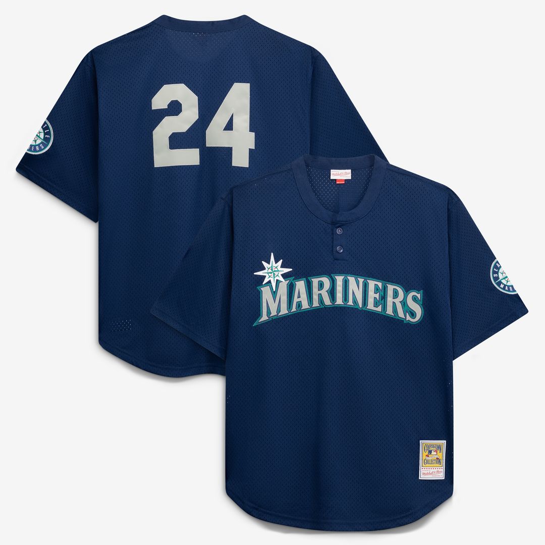 Ken Griffey Jr. Seattle Mariners Mitchell & Ness Big & Tall Cooperstown Collection Mesh Batting Practice Jersey - Royal